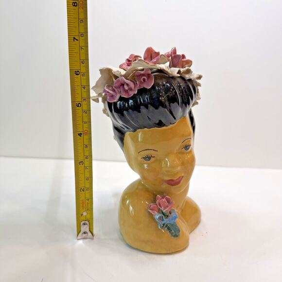 Vintage 50s 60s Glamorous Showgirl Lady Head Decor Porcelain Pin Up *Read - Picture 7 of 8
